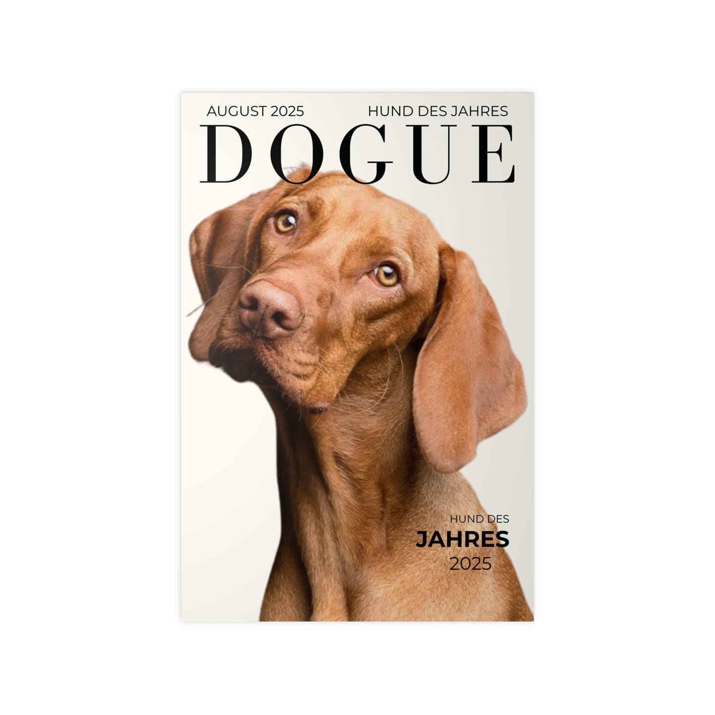 KIRSTENS "DOGUE" Poster zum personalisieren (vertikal & verschiedene Größen)