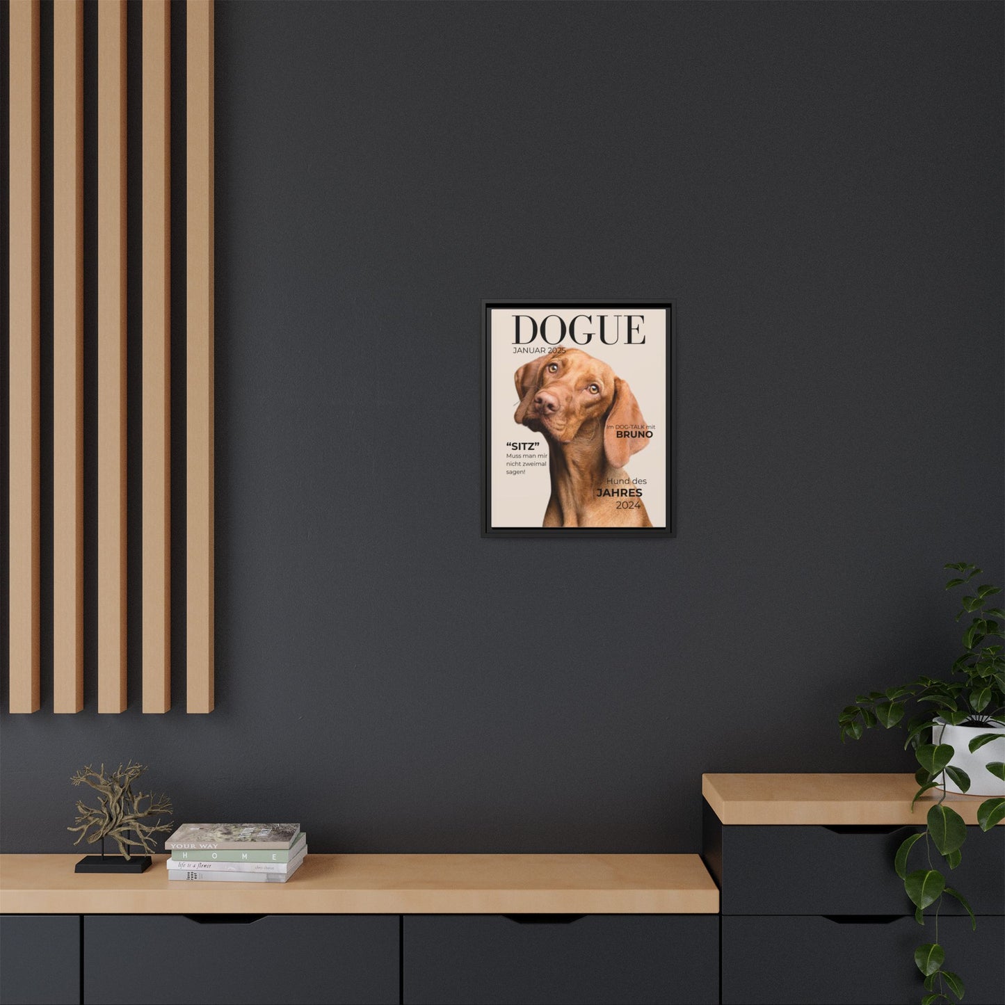 KIRSTENS "DOGUE" Bild + Rahmen