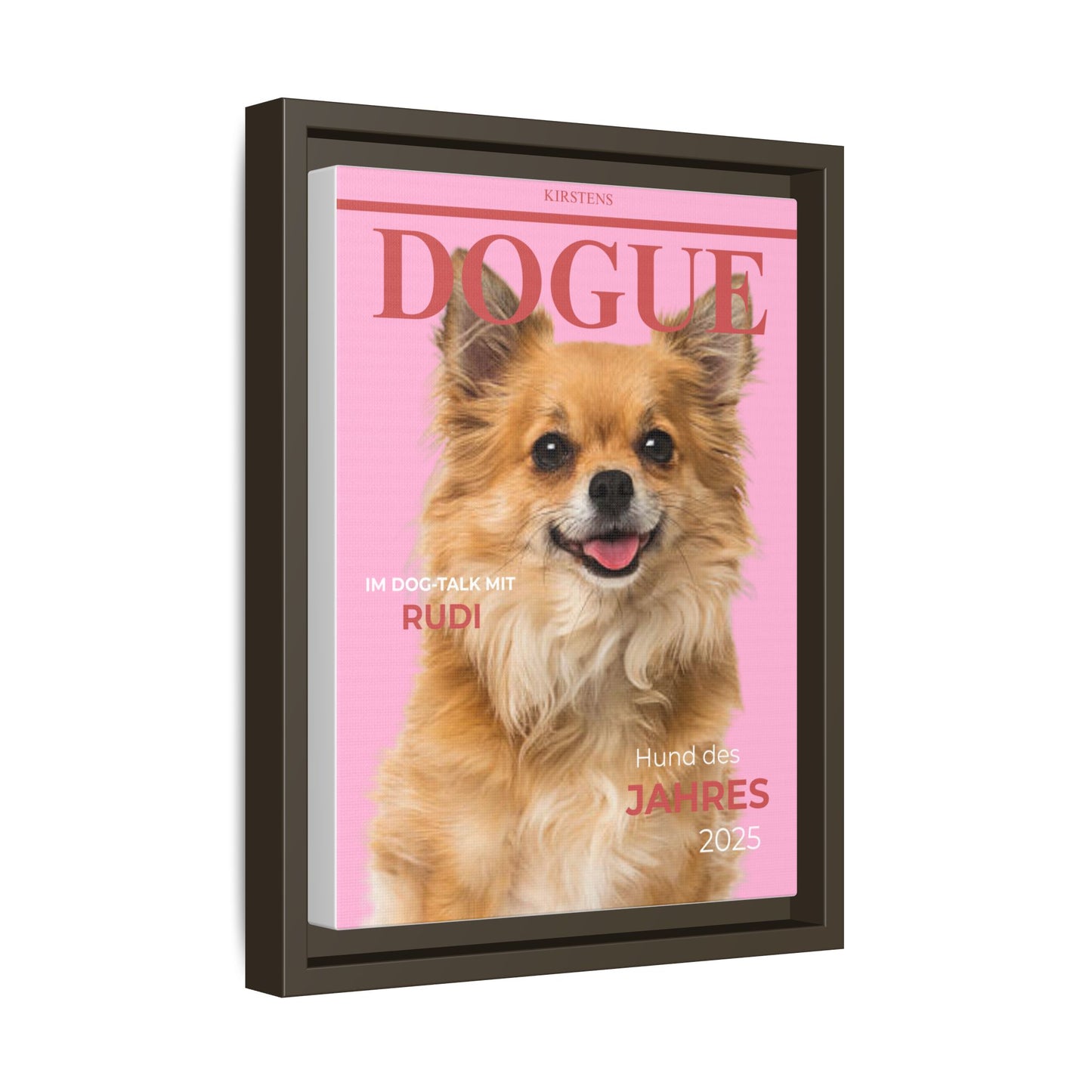 KIRSTENS "DOGUE" Bild mit Rahmen zum personalisieren