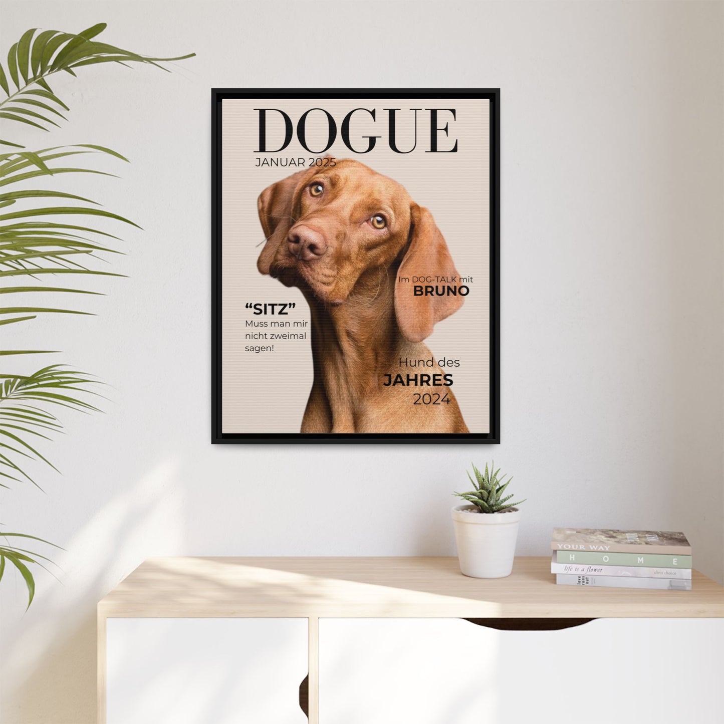 KIRSTENS "DOGUE" Bild + Rahmen