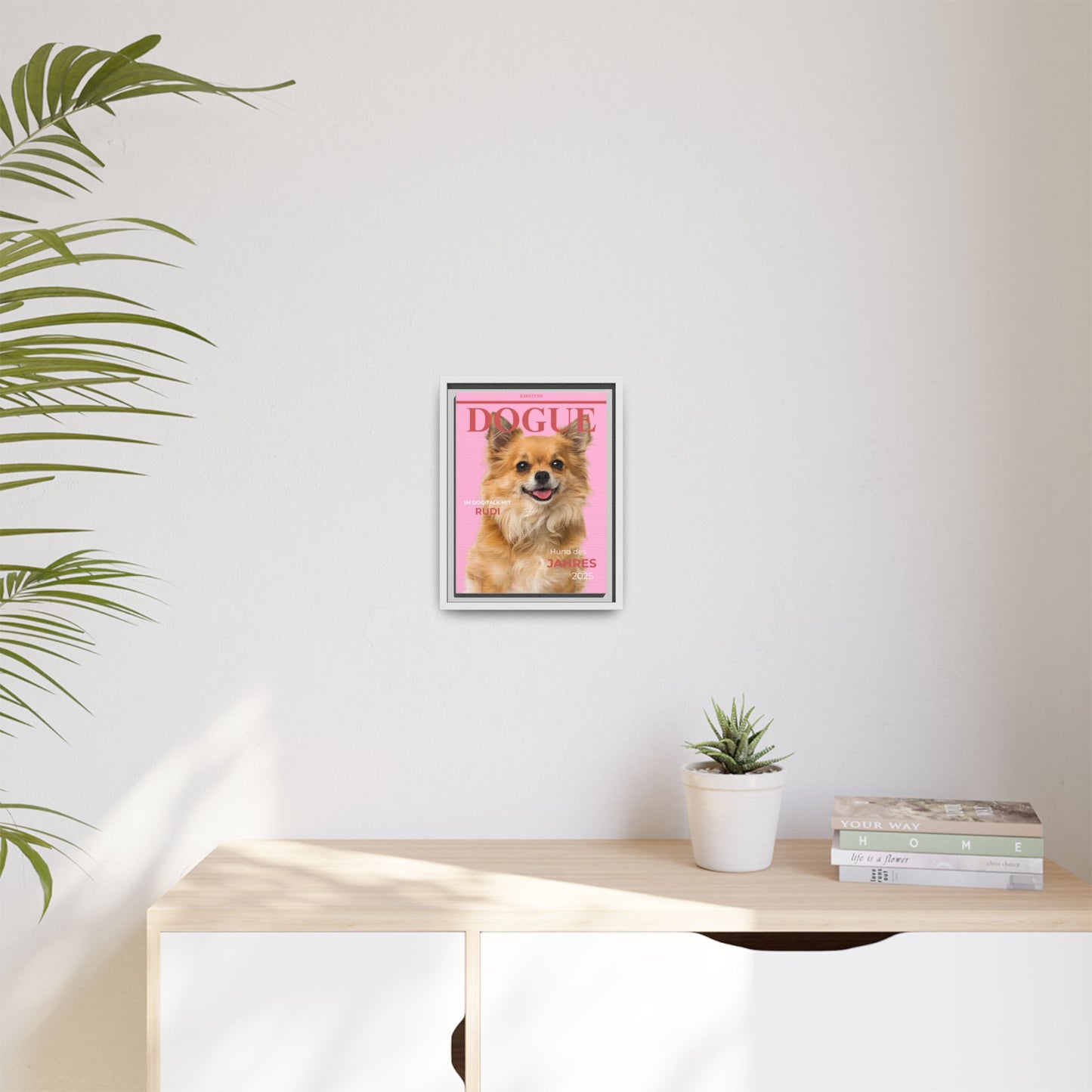 KIRSTENS "DOGUE" Bild mit Rahmen zum personalisieren