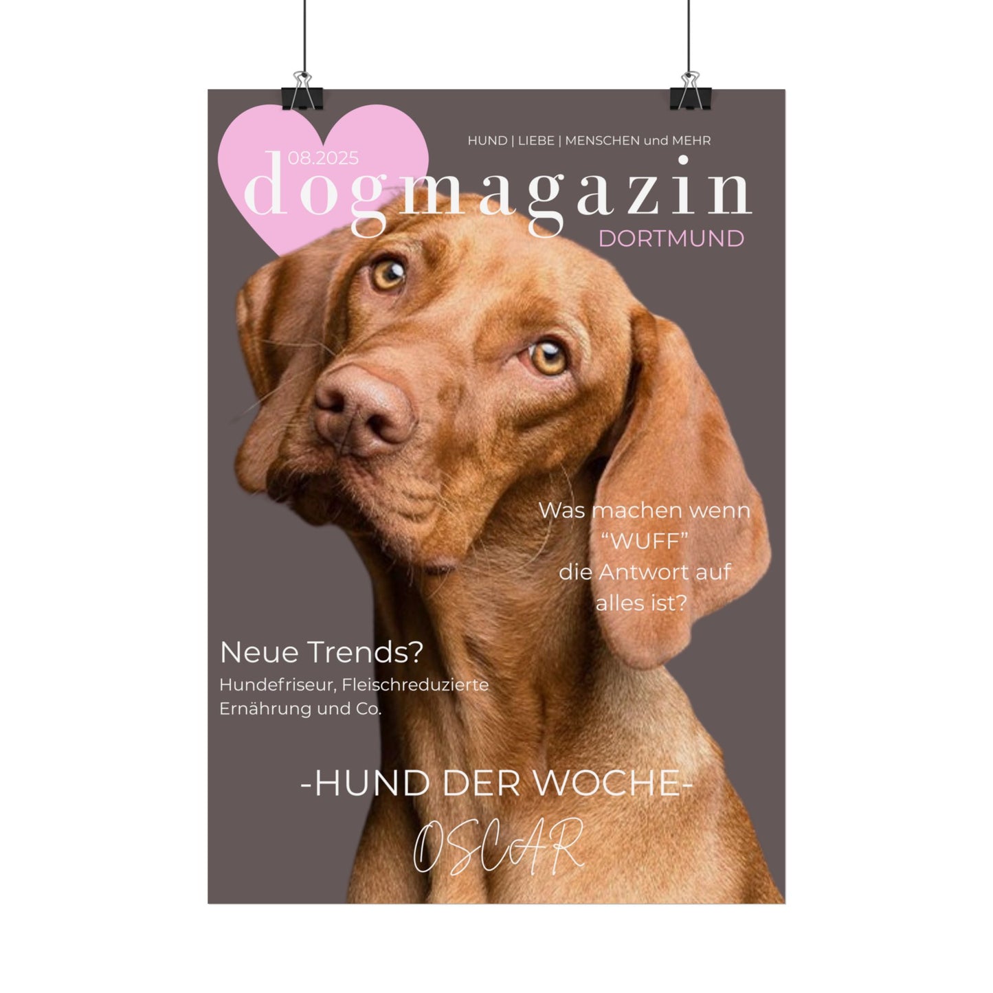 KIRSTENS "dogmagazin" POSTER zum personalisieren