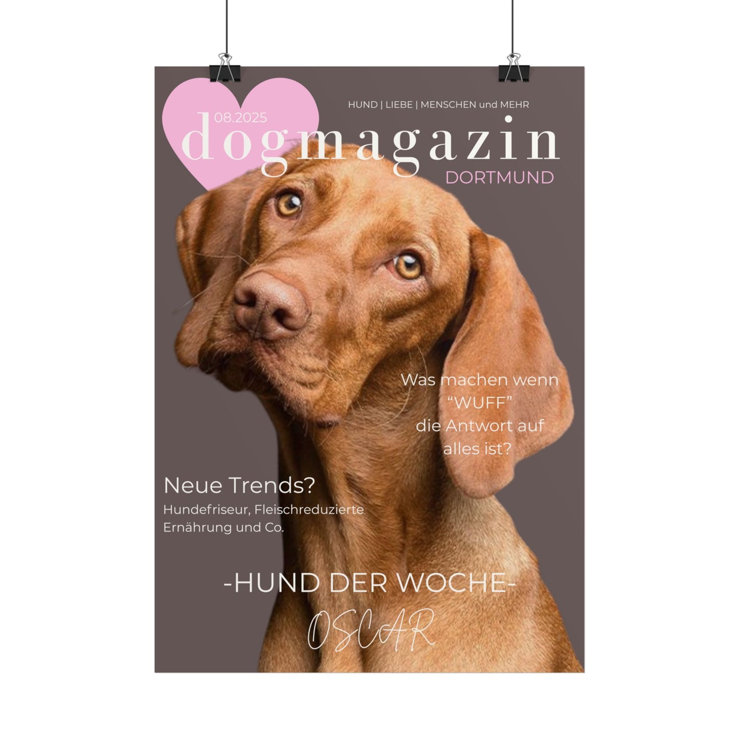 KIRSTENS "dogmagazin" POSTER zum personalisieren