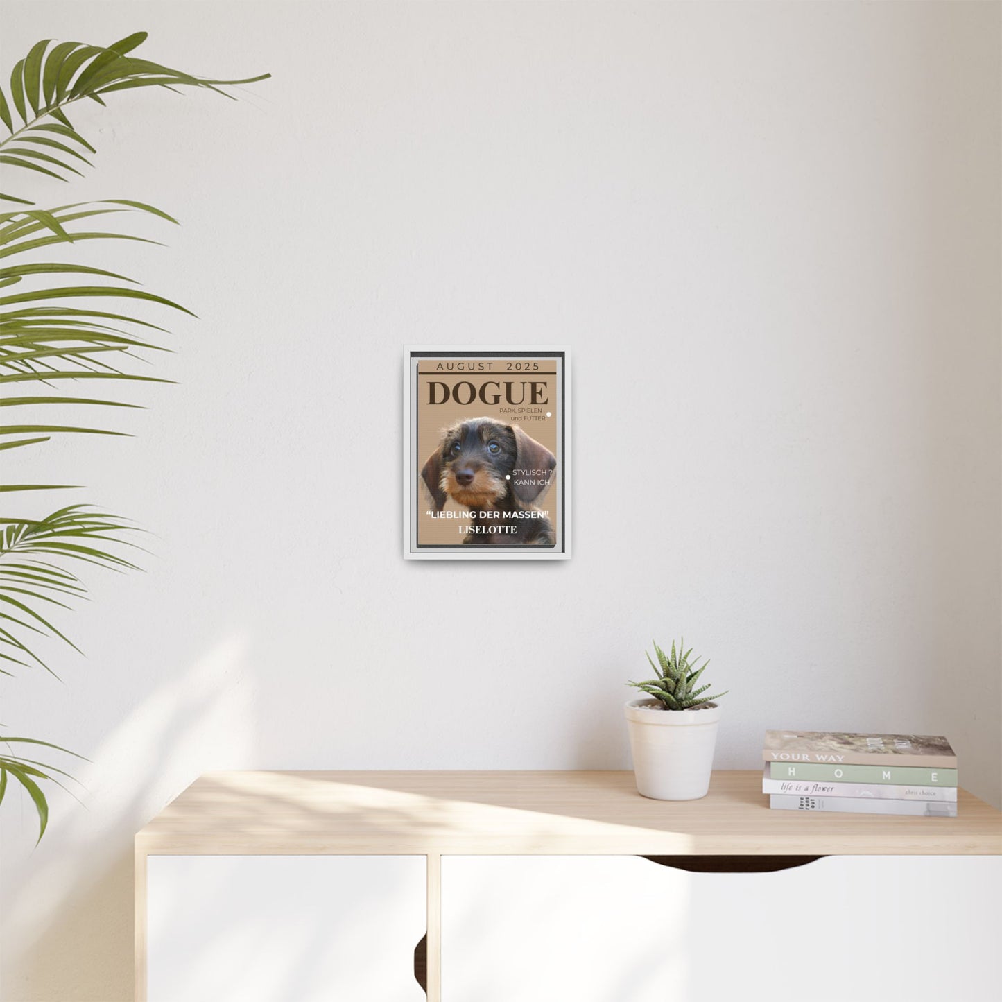 KIRSTENS "DOGUE" Bild mit Rahmen zum personalisieren (Chocolate Brown)