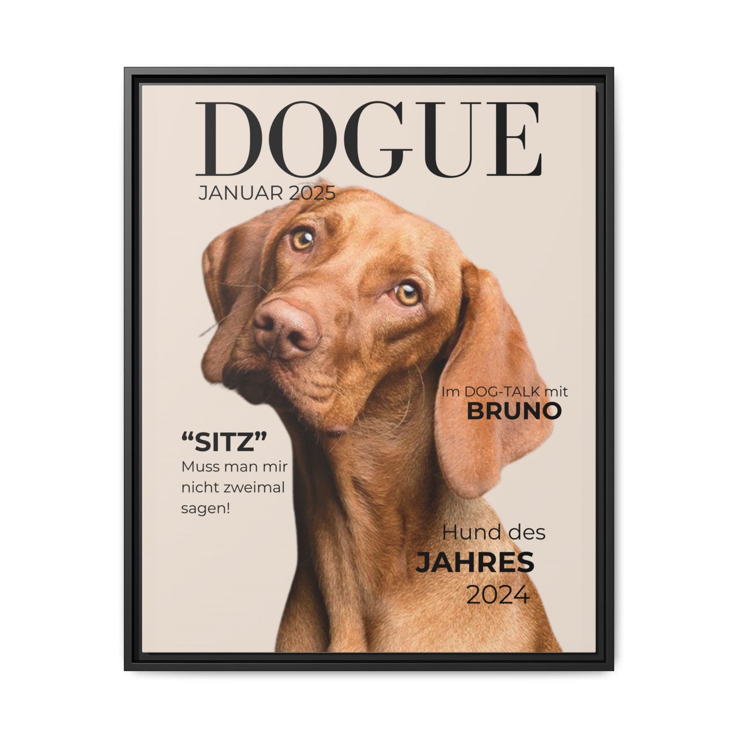 KIRSTENS "DOGUE" Bild + Rahmen