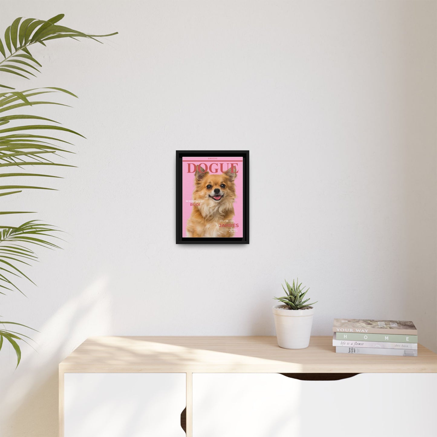 KIRSTENS "DOGUE" Bild mit Rahmen zum personalisieren