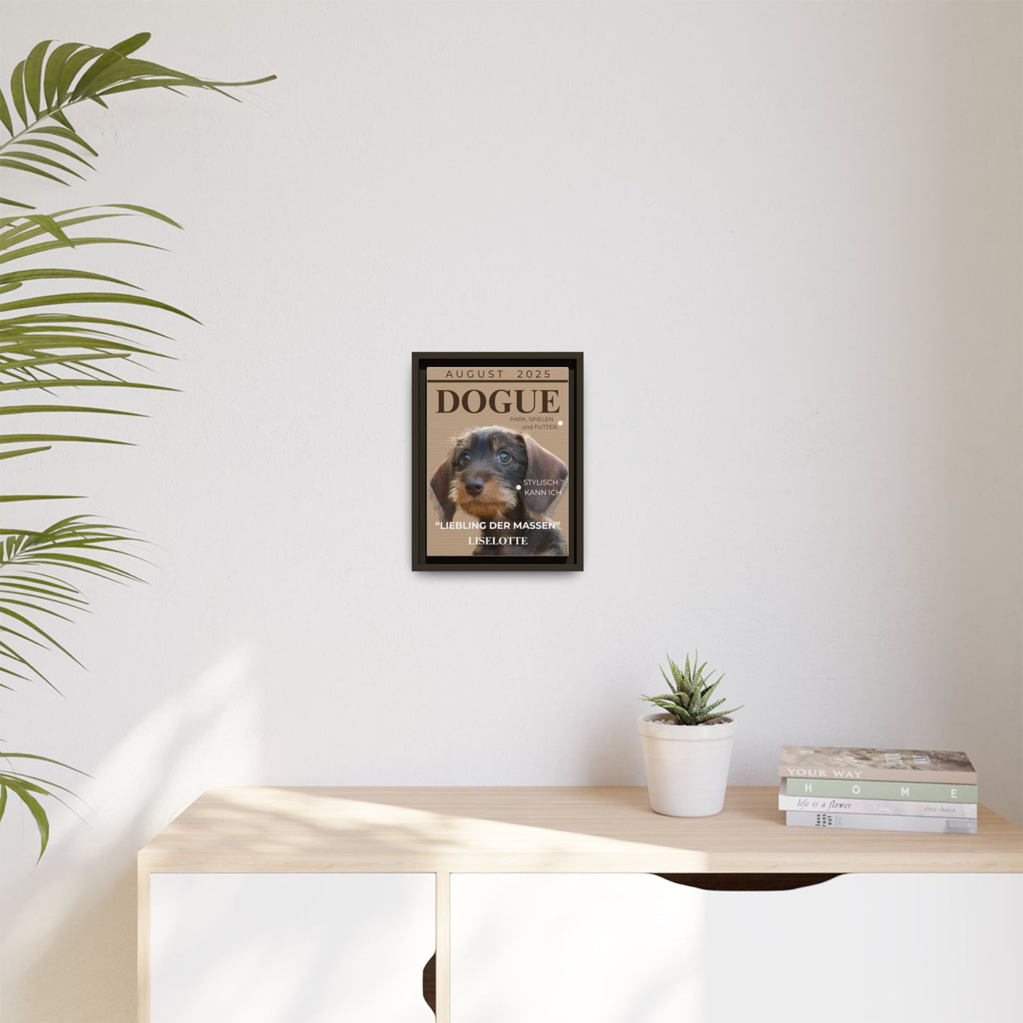 KIRSTENS "DOGUE" Bild mit Rahmen zum personalisieren (Chocolate Brown)