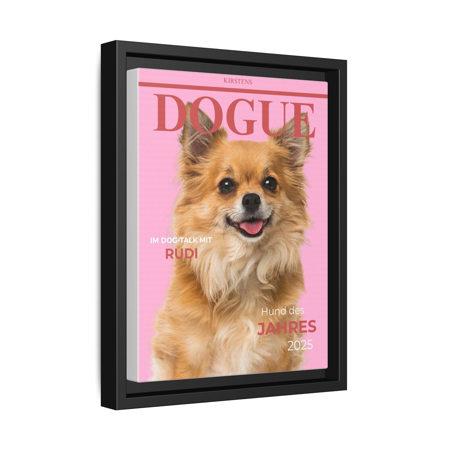 KIRSTENS "DOGUE" Bild mit Rahmen zum personalisieren