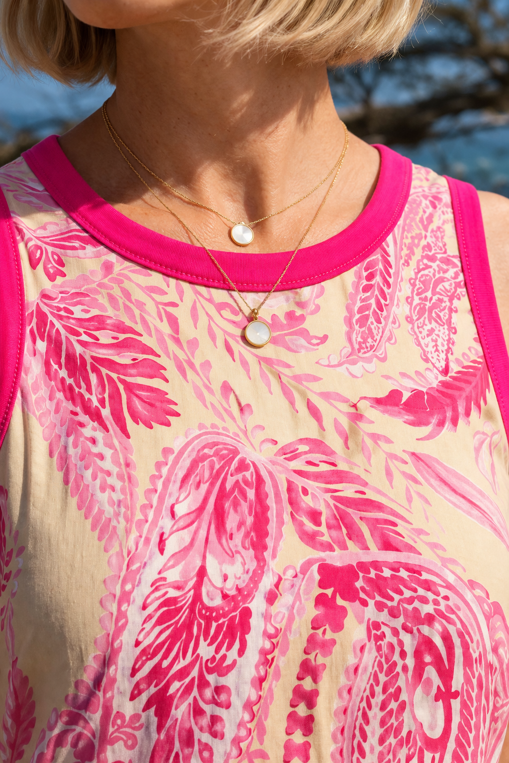 Maxikleid „Pink Paradise“ – Paisley Print