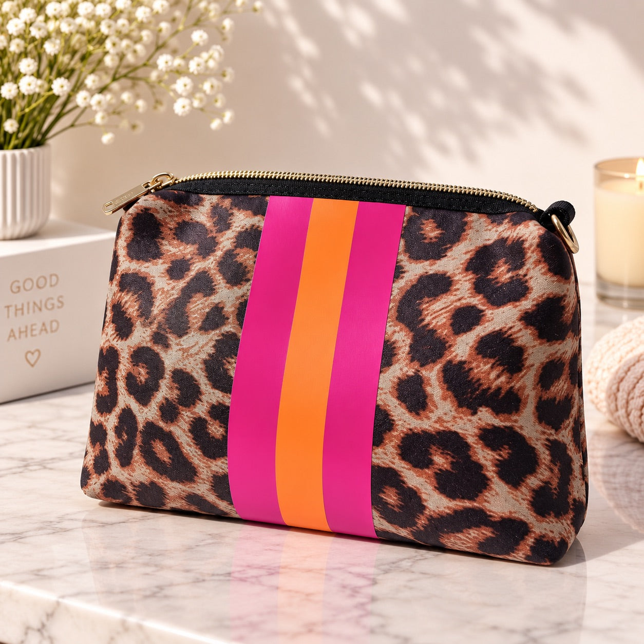 Neopren-Kosmetiktasche Iris - Leo