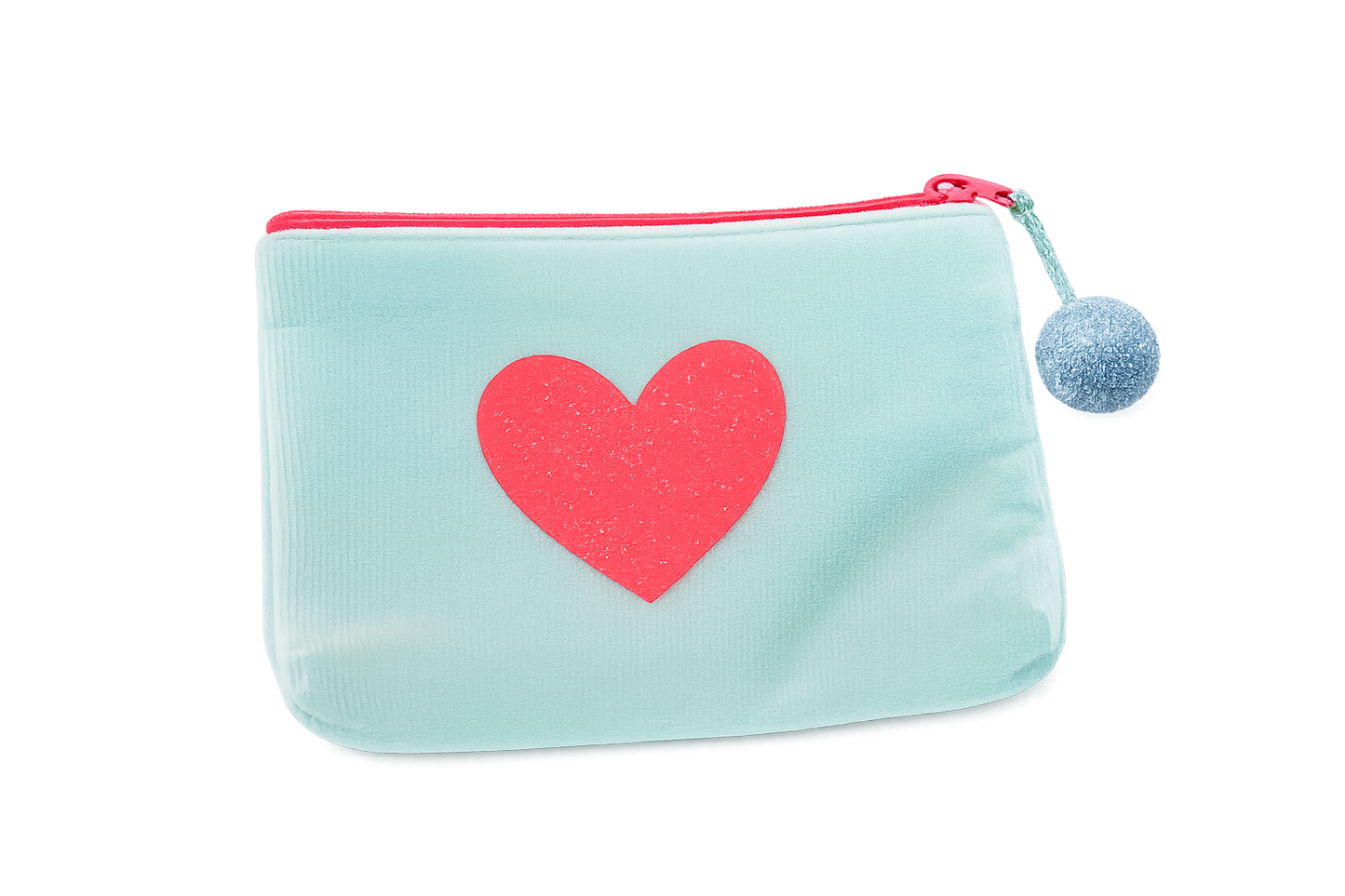 Frau Heidelberg - Velvet Pouch „HERZ“ in Mint