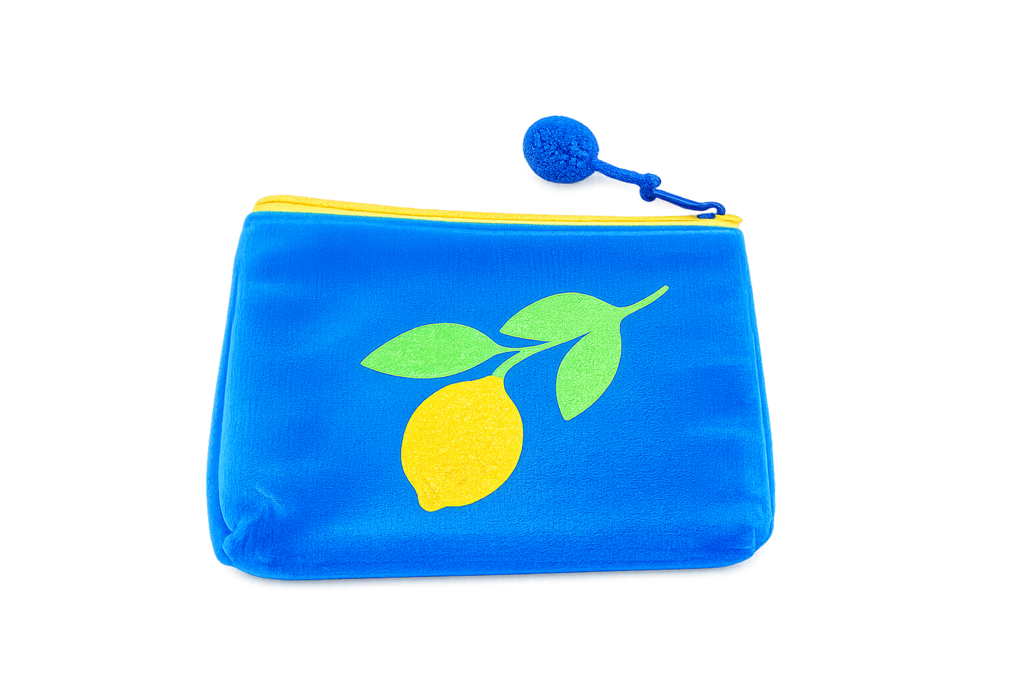 Frau Heidelberg - Velvet Pouch „CITRUS“ in Royal-Blau