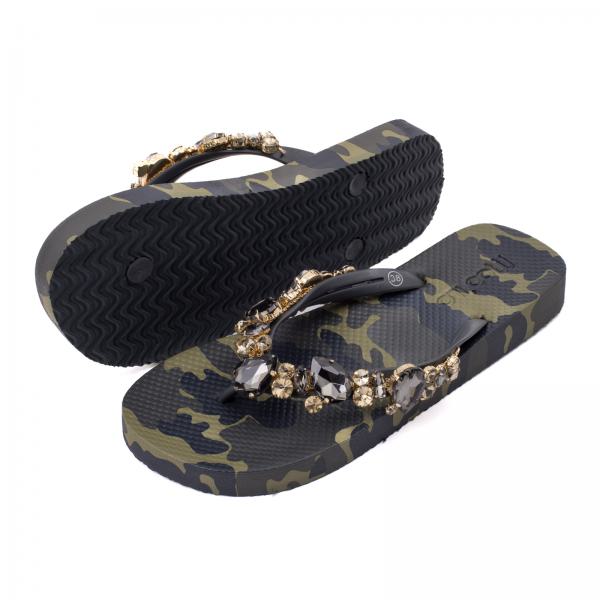 MOO ILO FLIPPIS & Neopren Tasche Camouflage Khaki