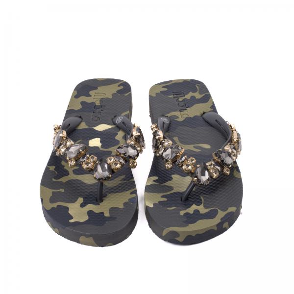 MOO ILO FLIPPIS & Neopren Tasche Camouflage Khaki