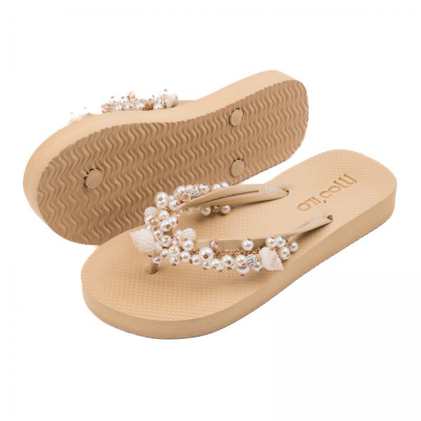 MOO ILO FLIPPIS & Neopren Tasche Beige Muschel