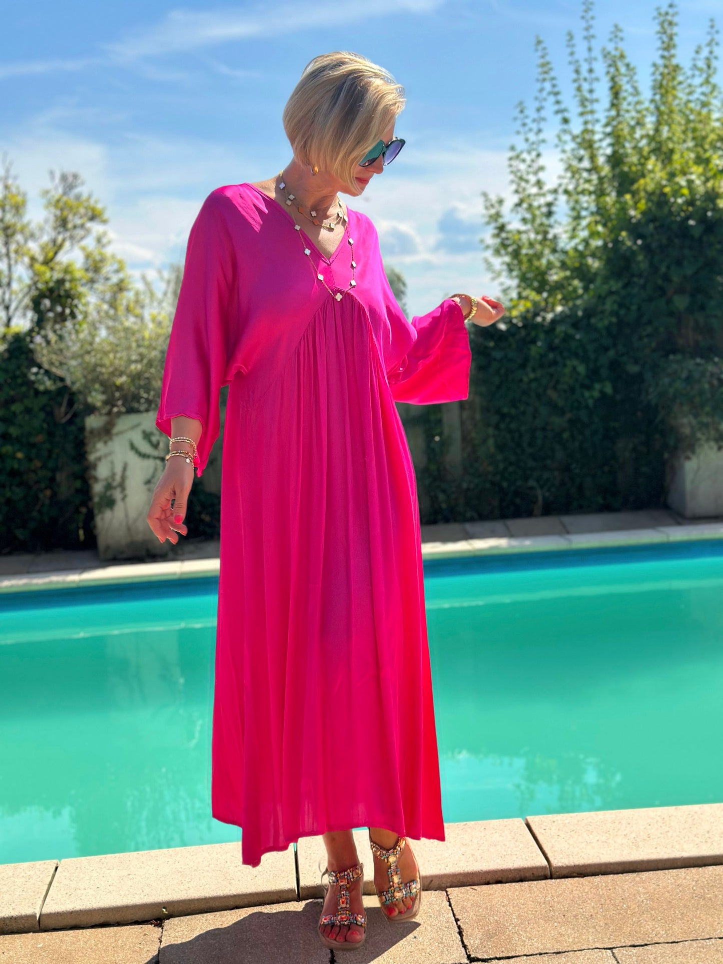 Stylisches Sommerkleid "VICTORIA" in Pink