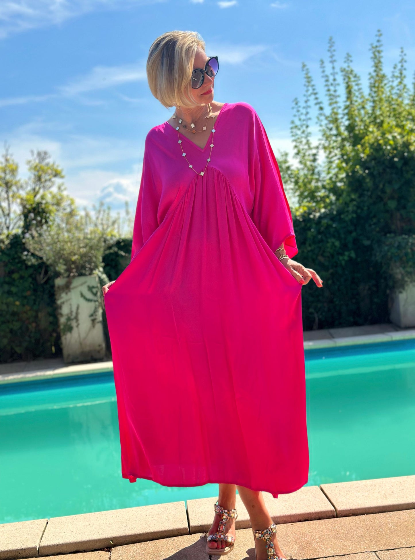 Stylisches Sommerkleid "VICTORIA" in Pink