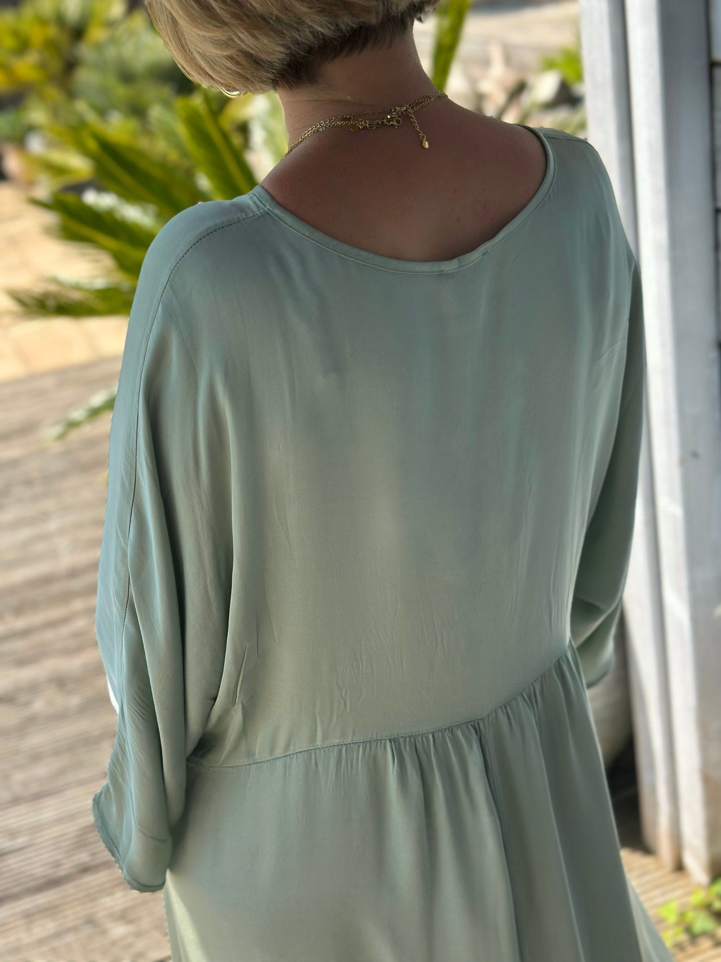 Stylisches Sommerkleid "VICTORIA" in Matcha Green