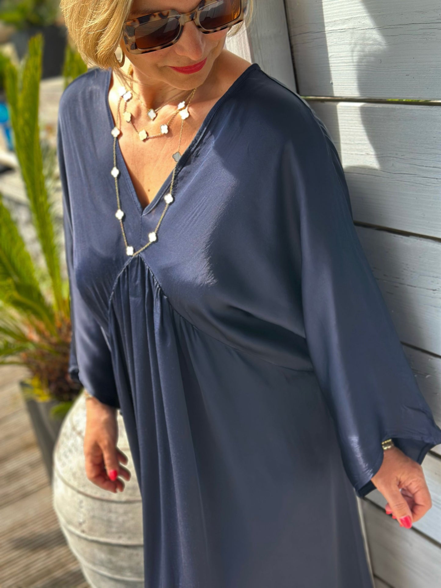 Stylisches Sommerkleid "VICTORIA" in Marineblau