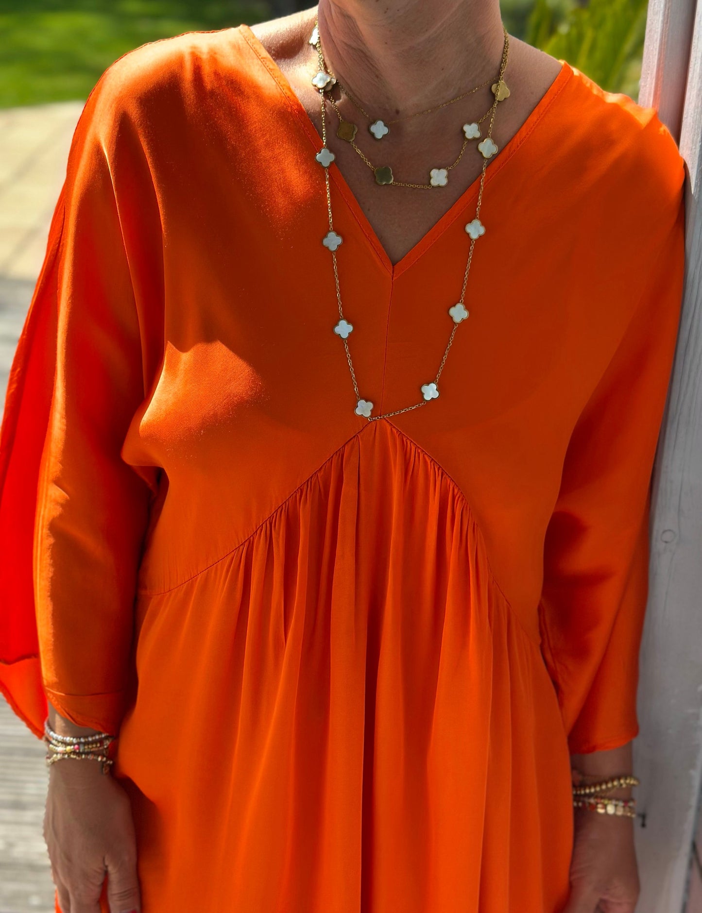 Stylisches Sommerkleid "VICTORIA" in Sunset Orange
