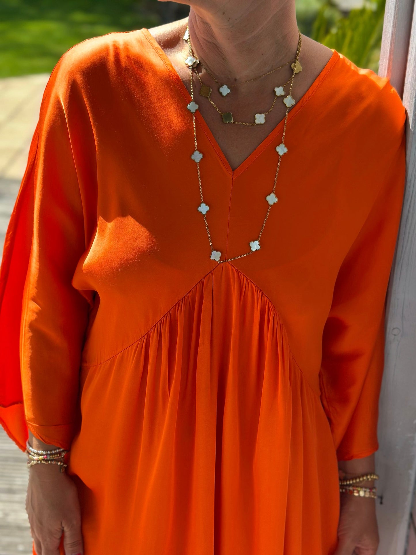 Stylisches Sommerkleid "VICTORIA" in Sunset Orange