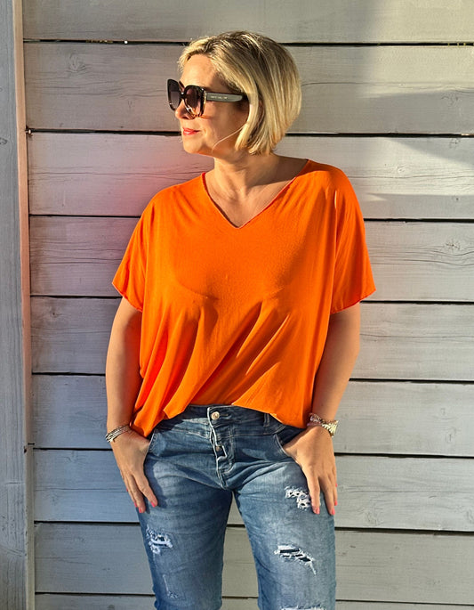 Wunderschönes Basicshirt in Orange