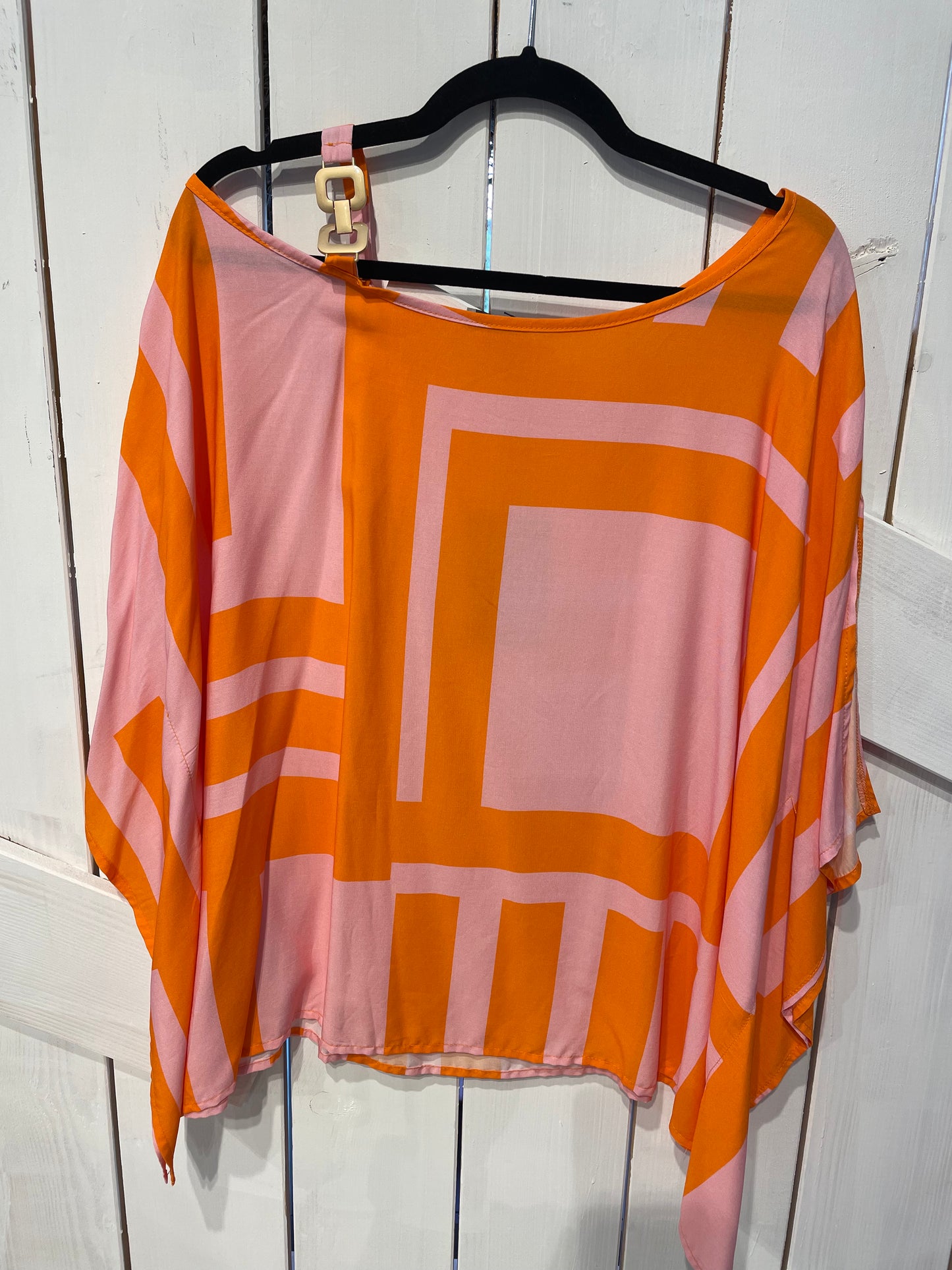 Schulterfreie Bluse in Orange