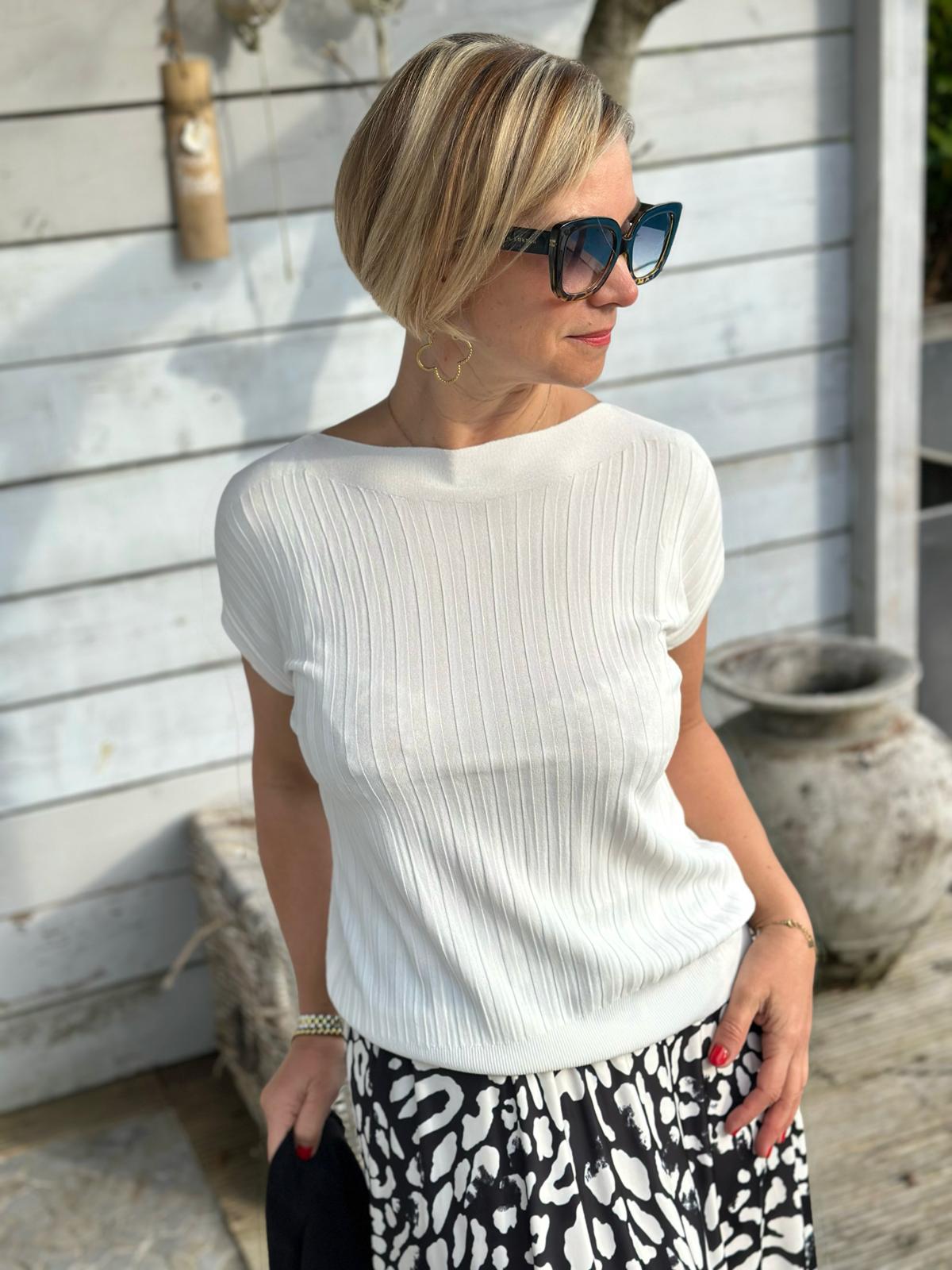 Edles Basic Shirt in Weiß