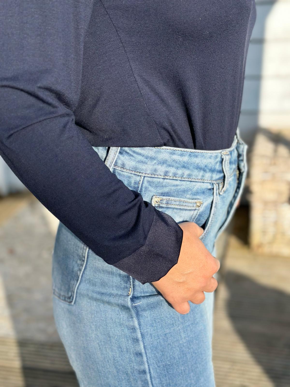 Stylische Washed Jeans mit Schlag