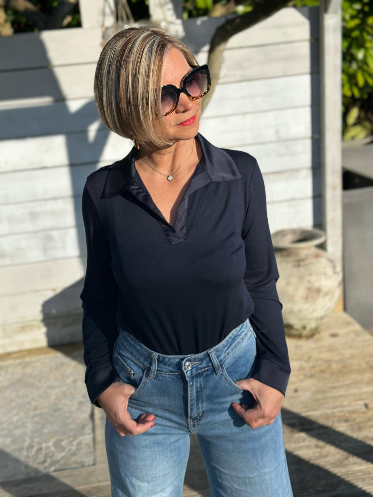 Stylische Washed Jeans mit Schlag
