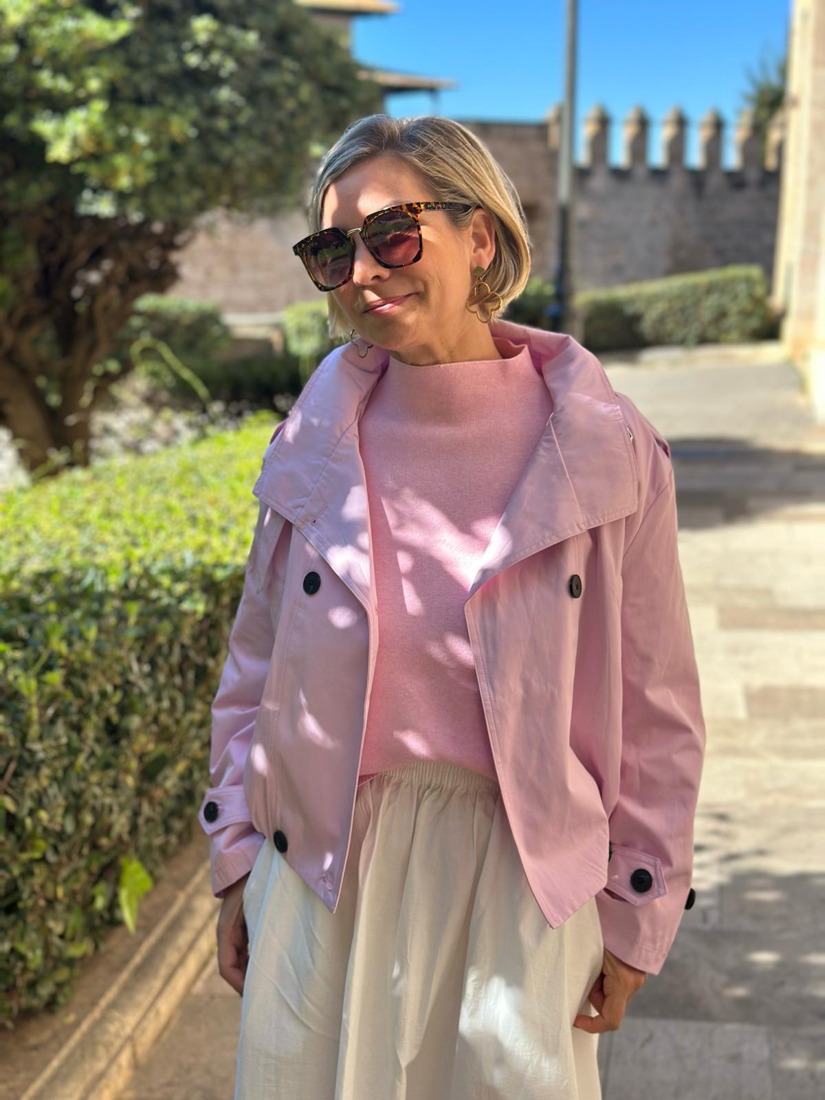 Wunderschöne Übergangsjacke in Light Rosé