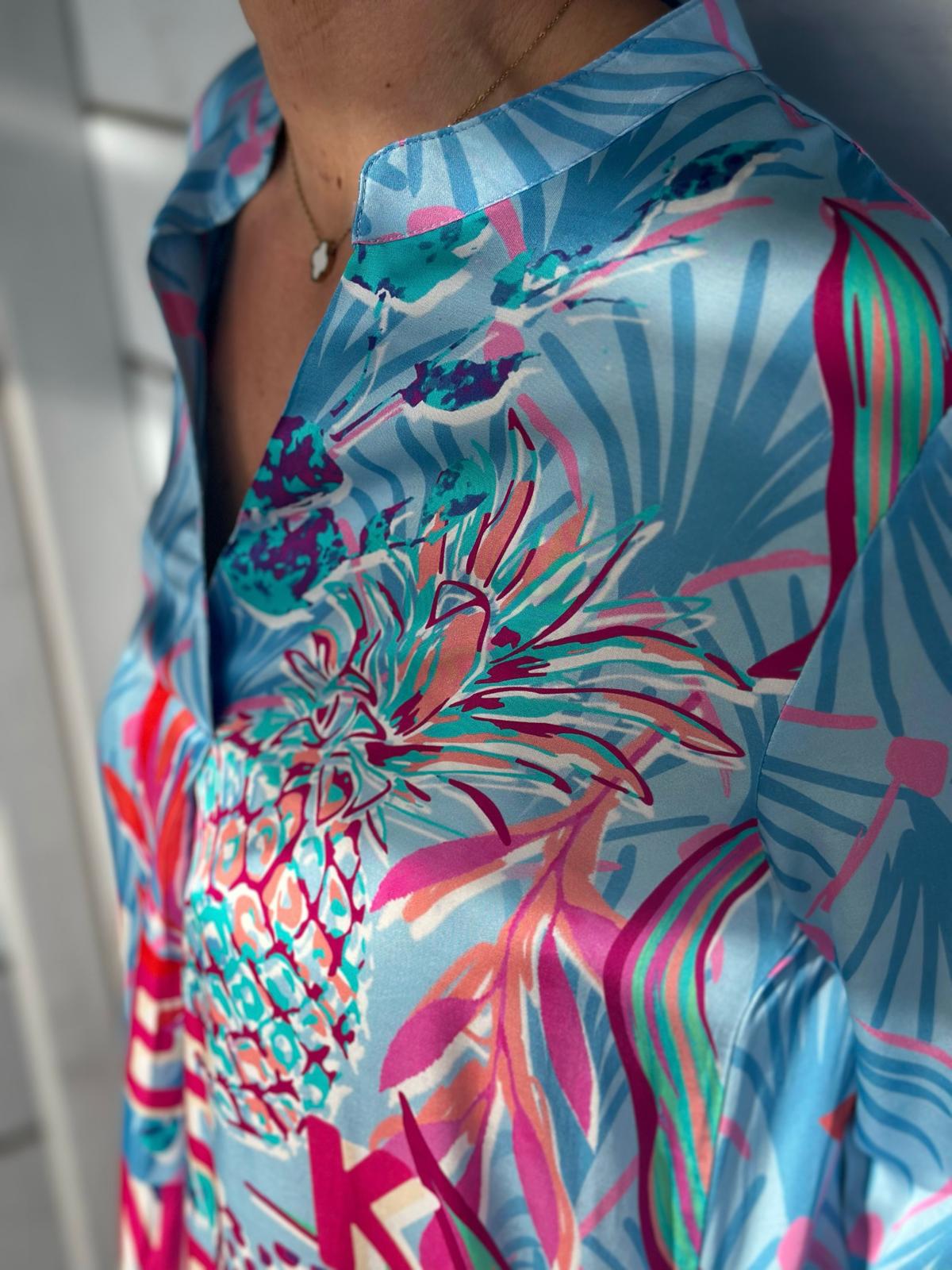Sommerkleid "VALENTINA" Weekend Blue/Pink