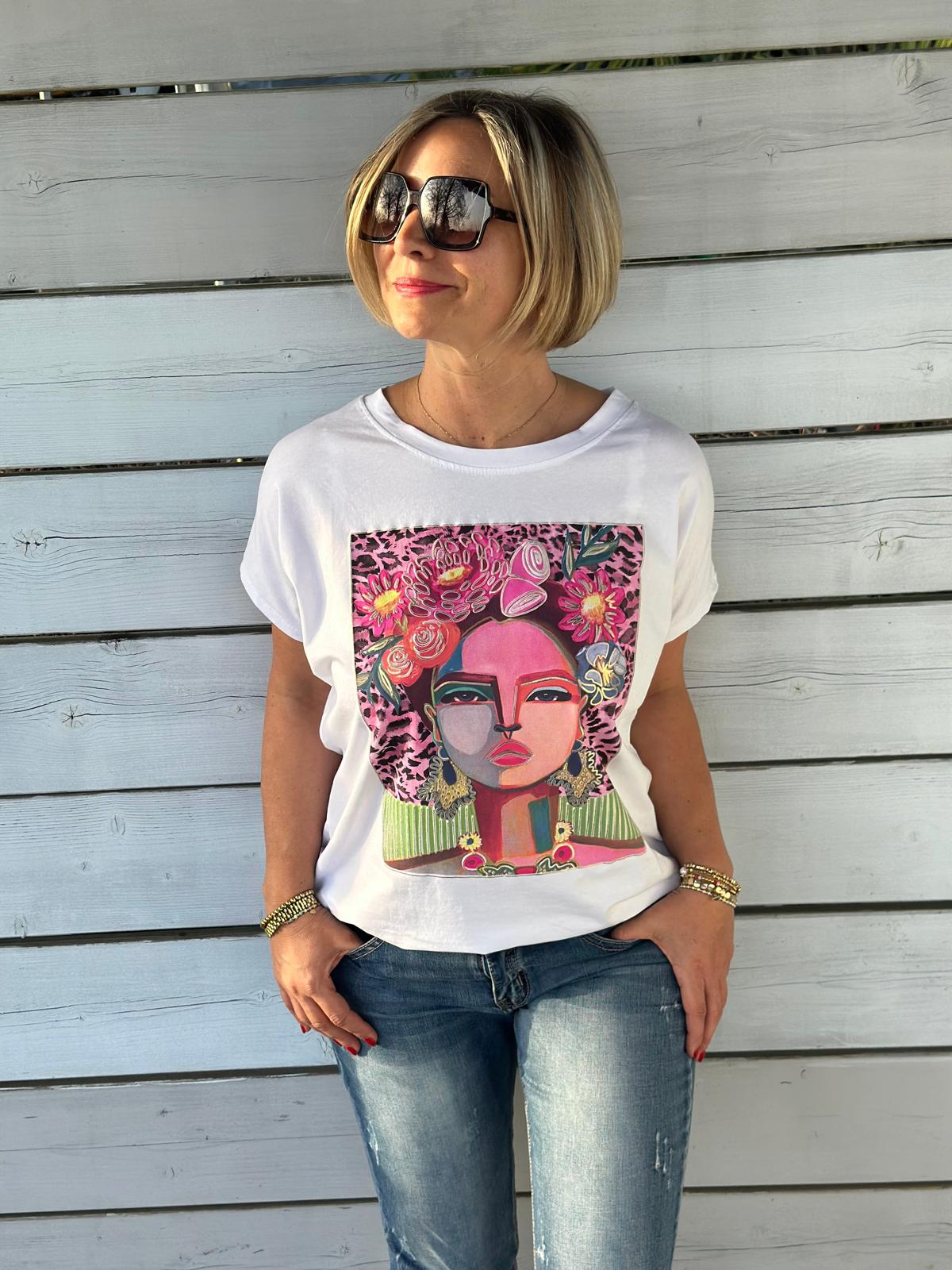 Onesize Sommershirt "FLOWERS" BUNT