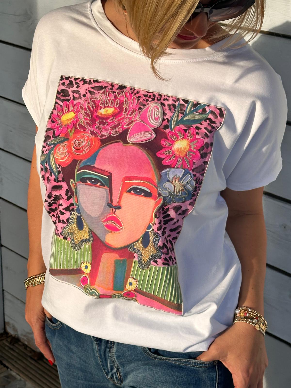 Onesize Sommershirt "FLOWERS" BUNT