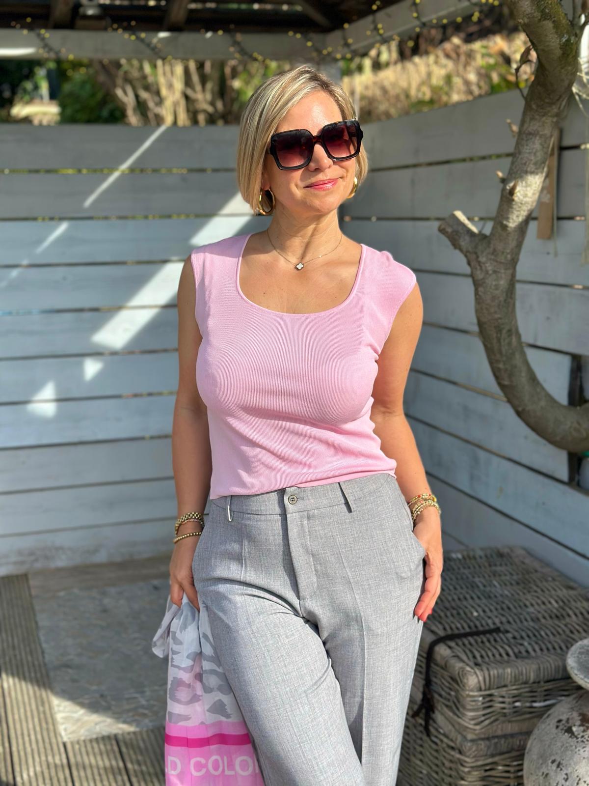 Stylische Anzughose "Ginevra" in Steingrau