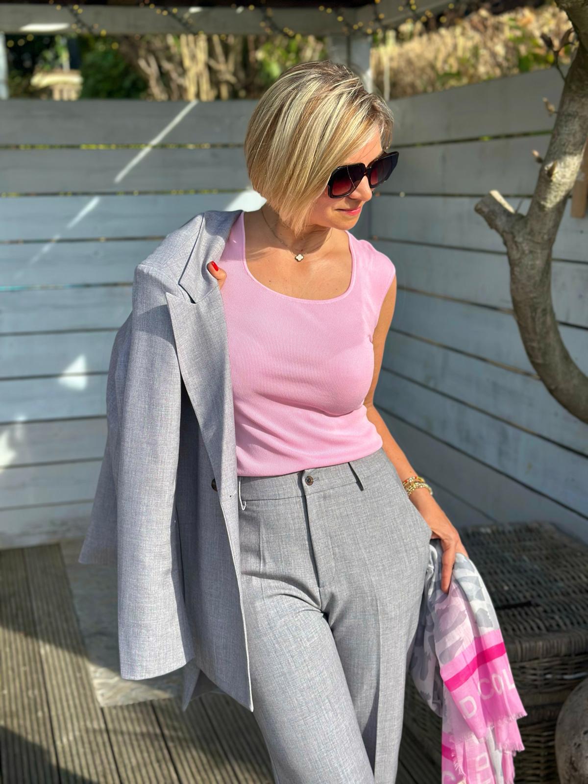 Stylische Anzughose "Ginevra" in Steingrau