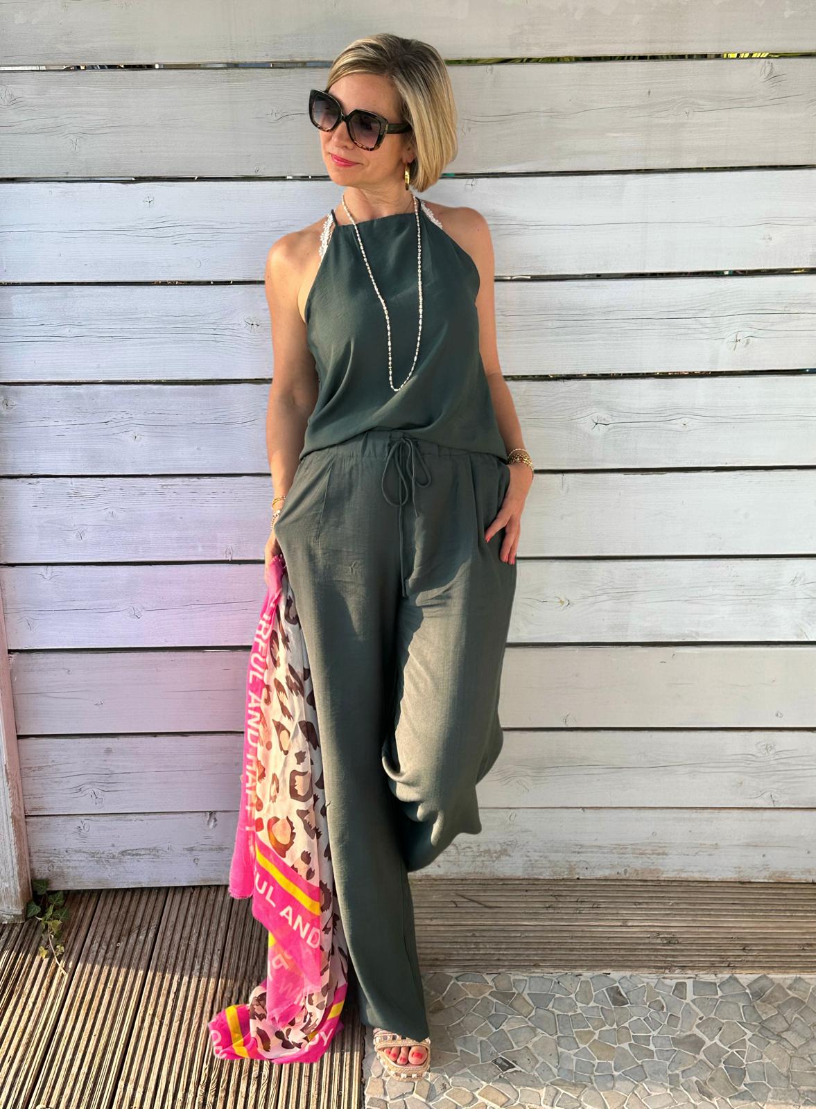Hose für Zweiteiler "OLIVIA" in DARK GREEN