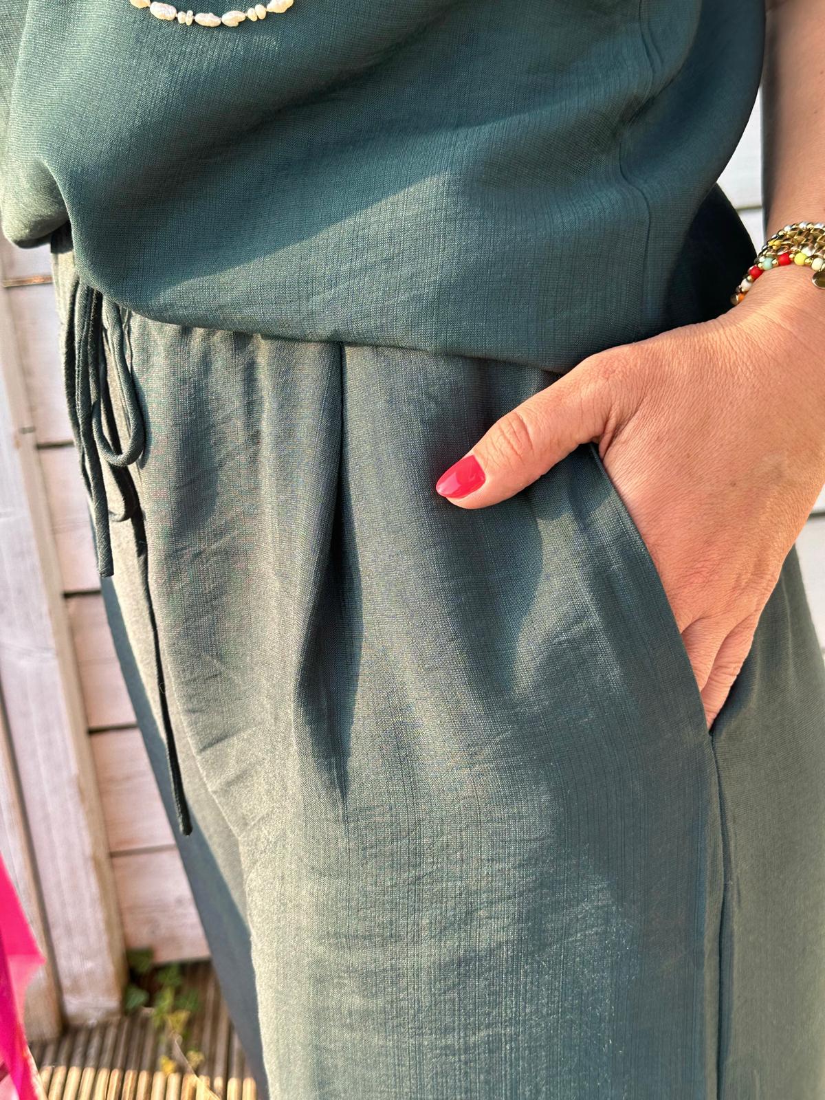 Hose für Zweiteiler "OLIVIA" in DARK GREEN