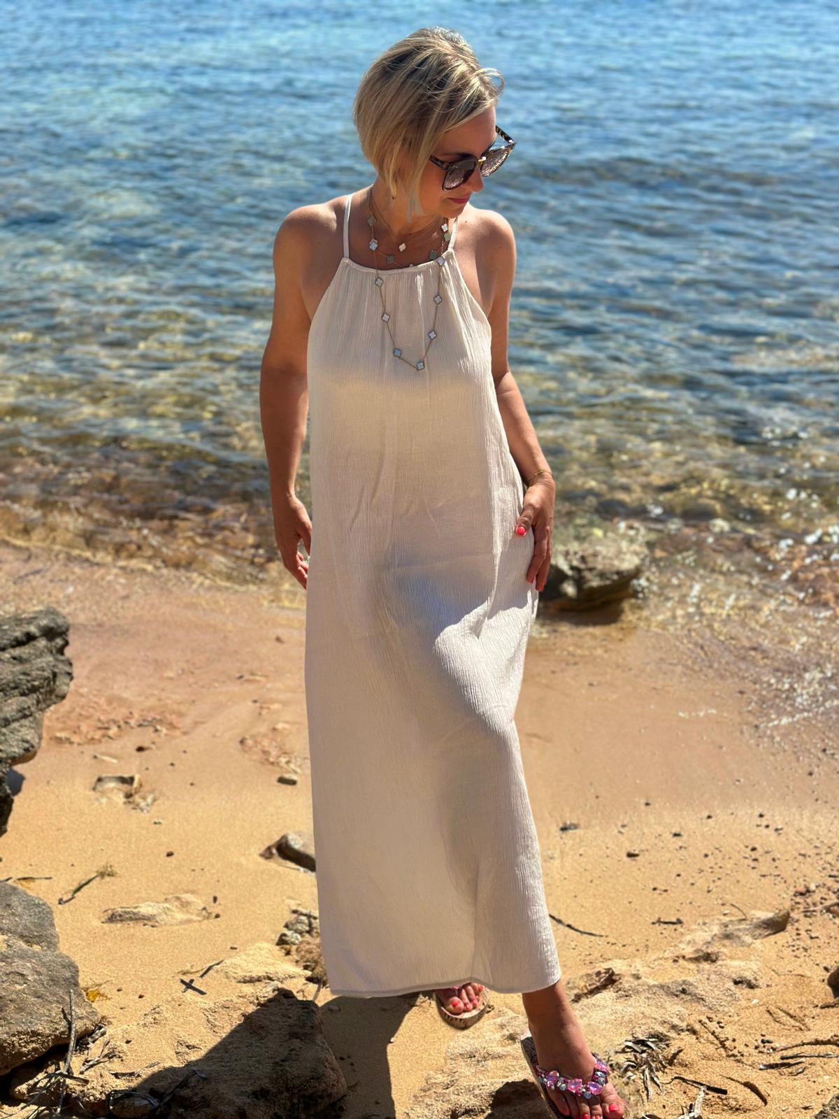 Süßes Onesize Trägerkleid "Camilla" in Sand