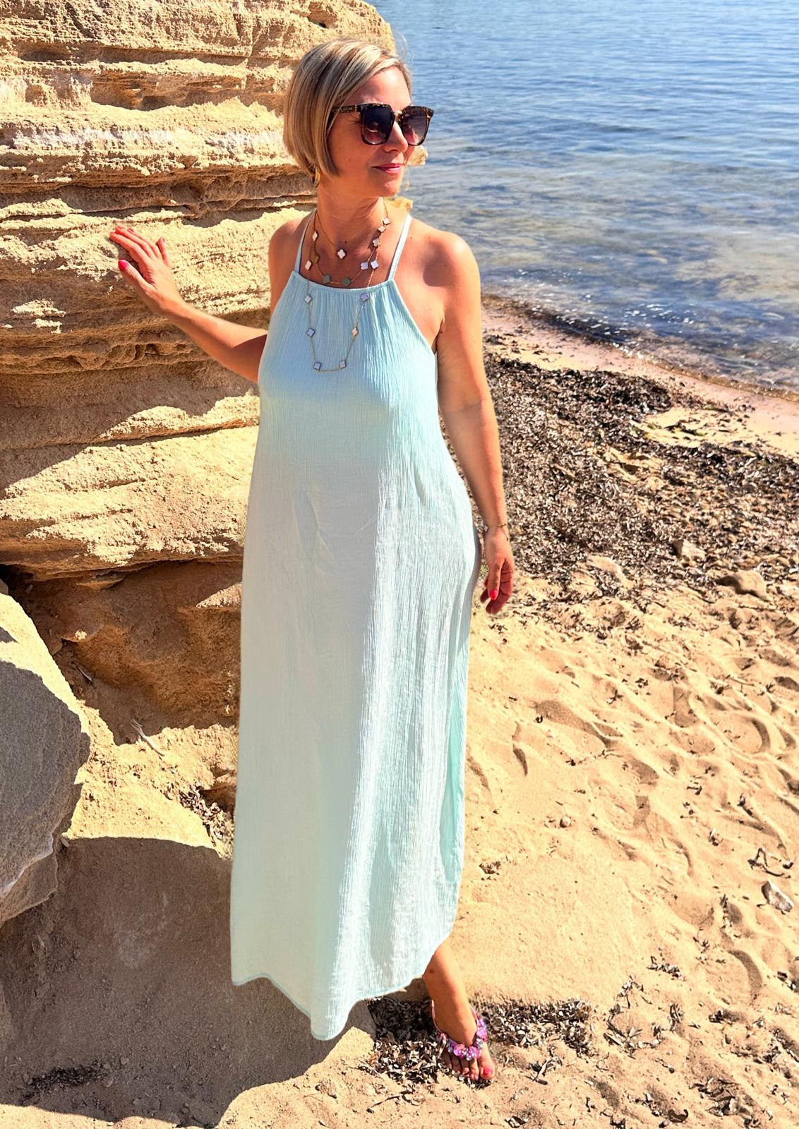 Süßes Onesize Trägerkleid "Camilla" in Turquoise