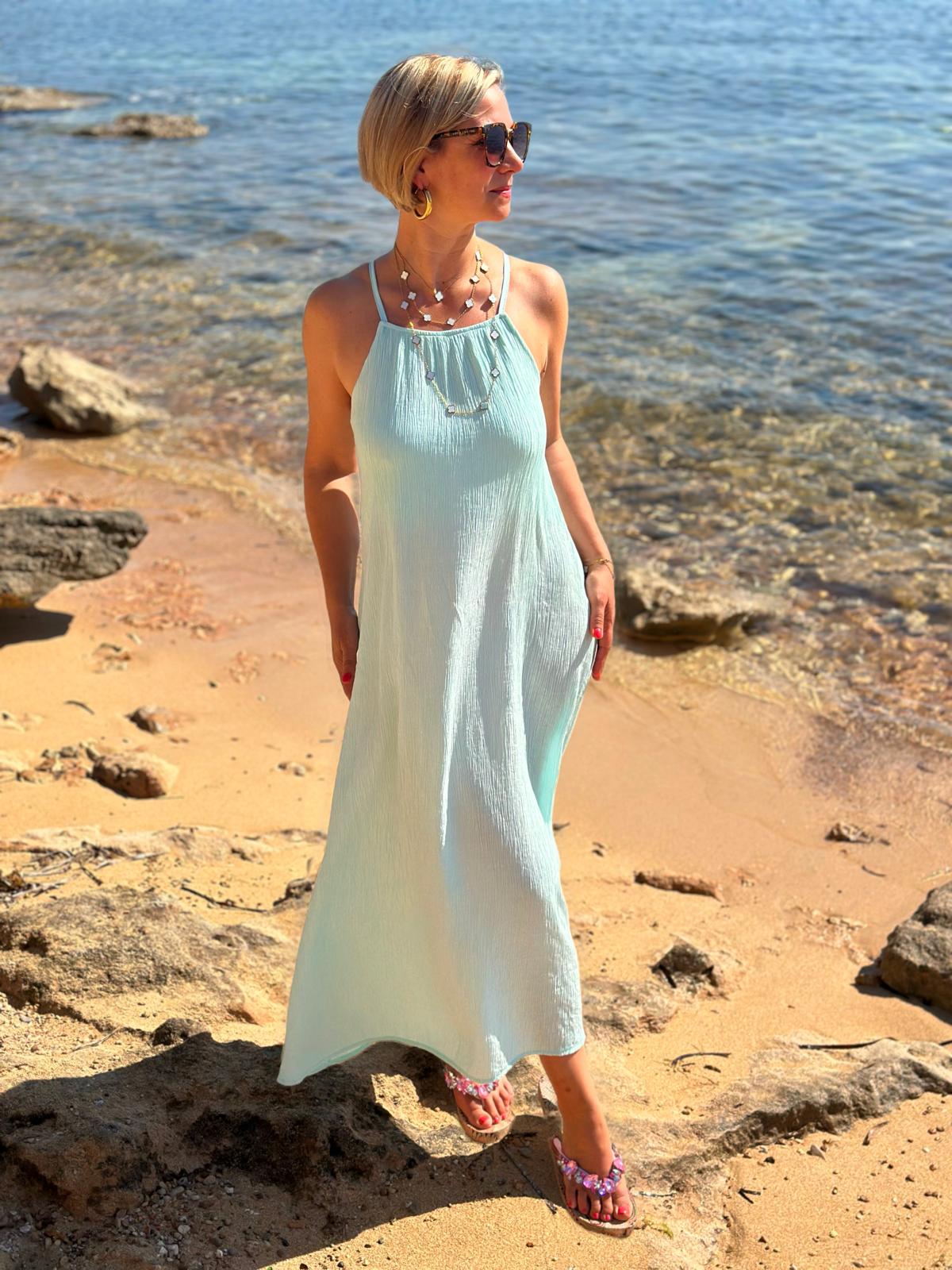 Süßes Onesize Trägerkleid "Camilla" in Turquoise
