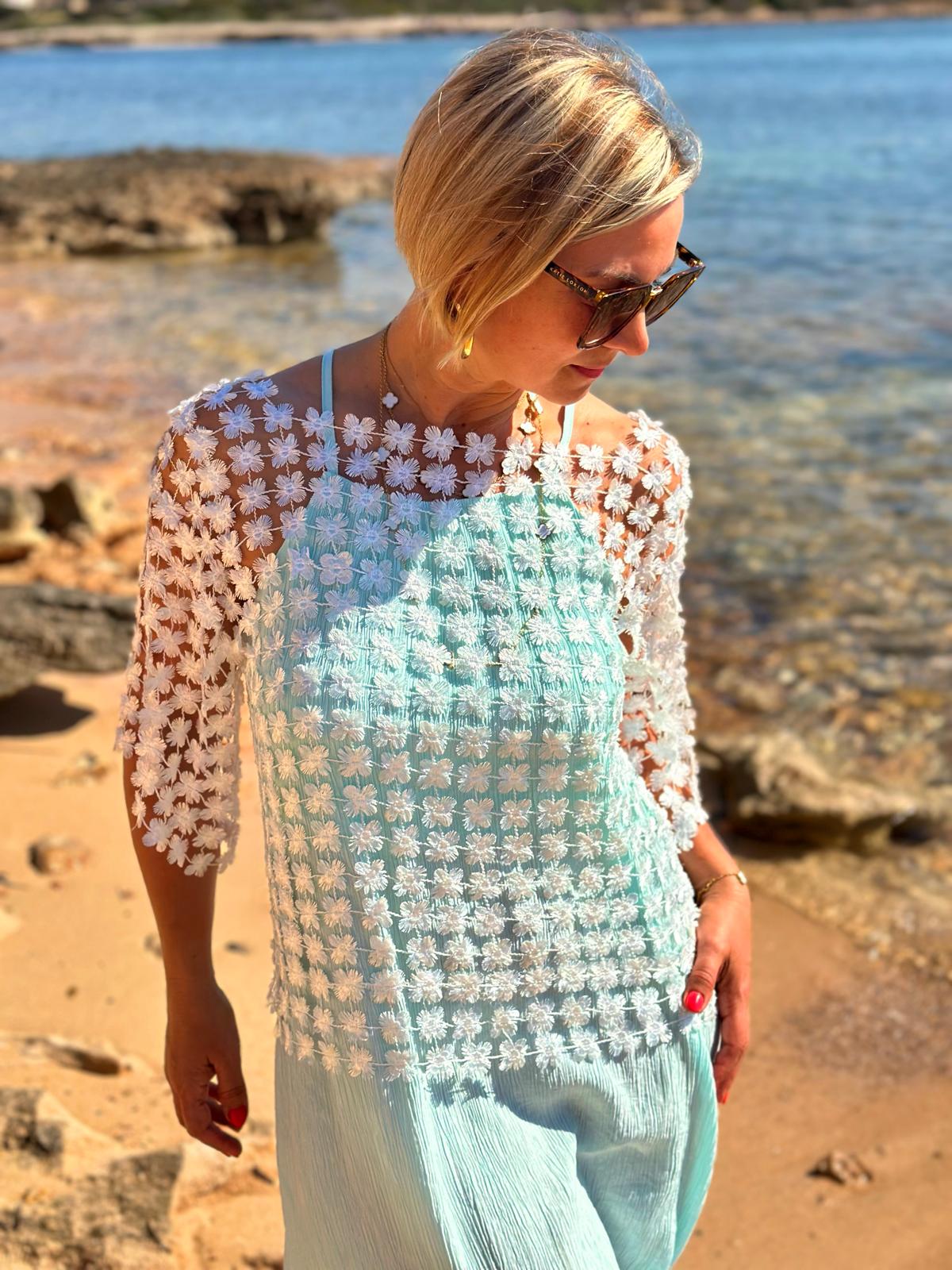 Weißer Netzpullover für Deine Sommerlooks