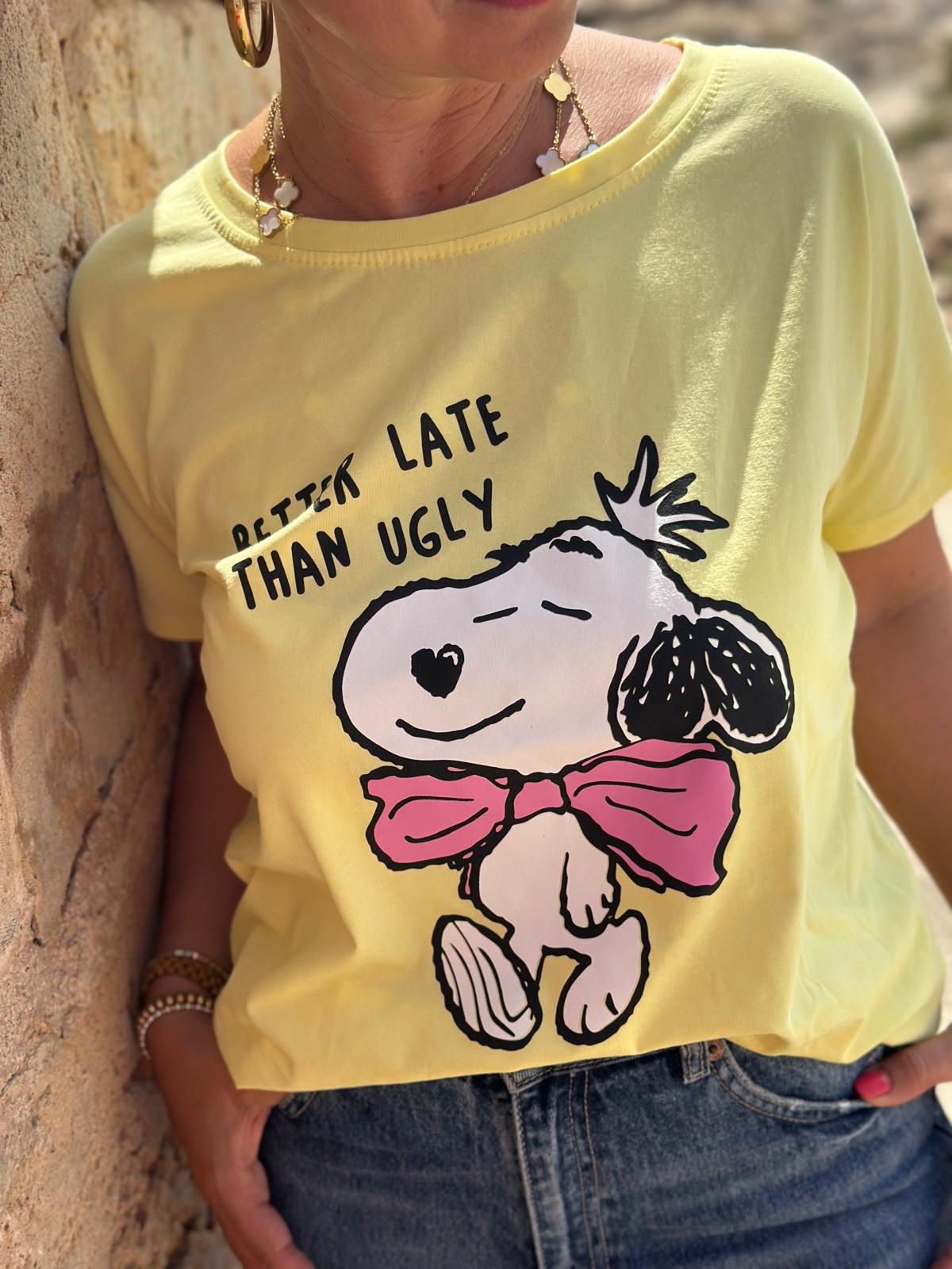 Zuckersüßes SNOOPY Shirt in Gelb