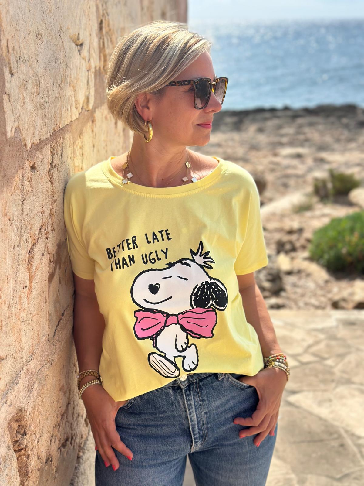 Zuckersüßes SNOOPY Shirt in Gelb