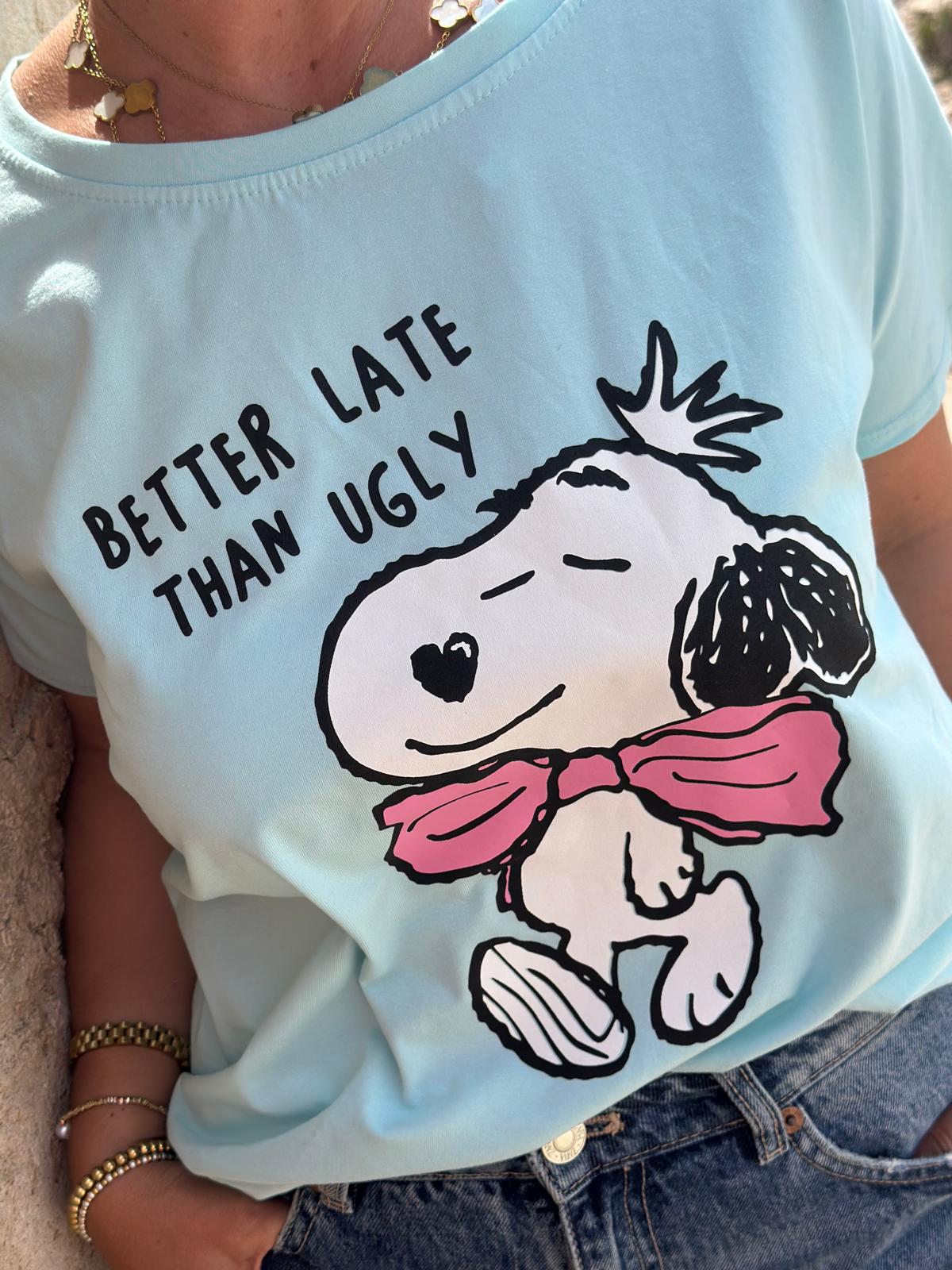 Zuckersüßes SNOOPY Shirt in Türkis