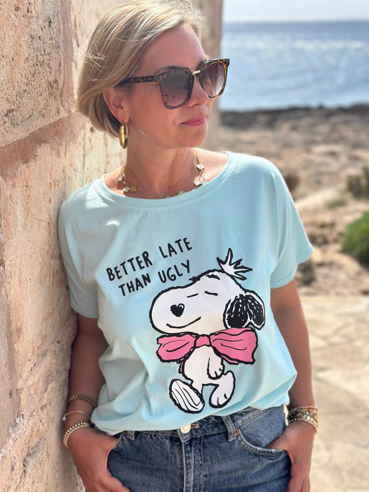 Zuckersüßes SNOOPY Shirt in Türkis