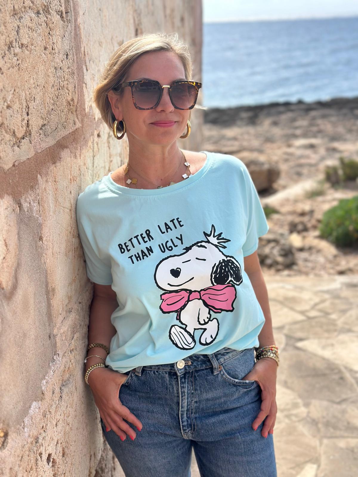 Zuckersüßes SNOOPY Shirt in Türkis