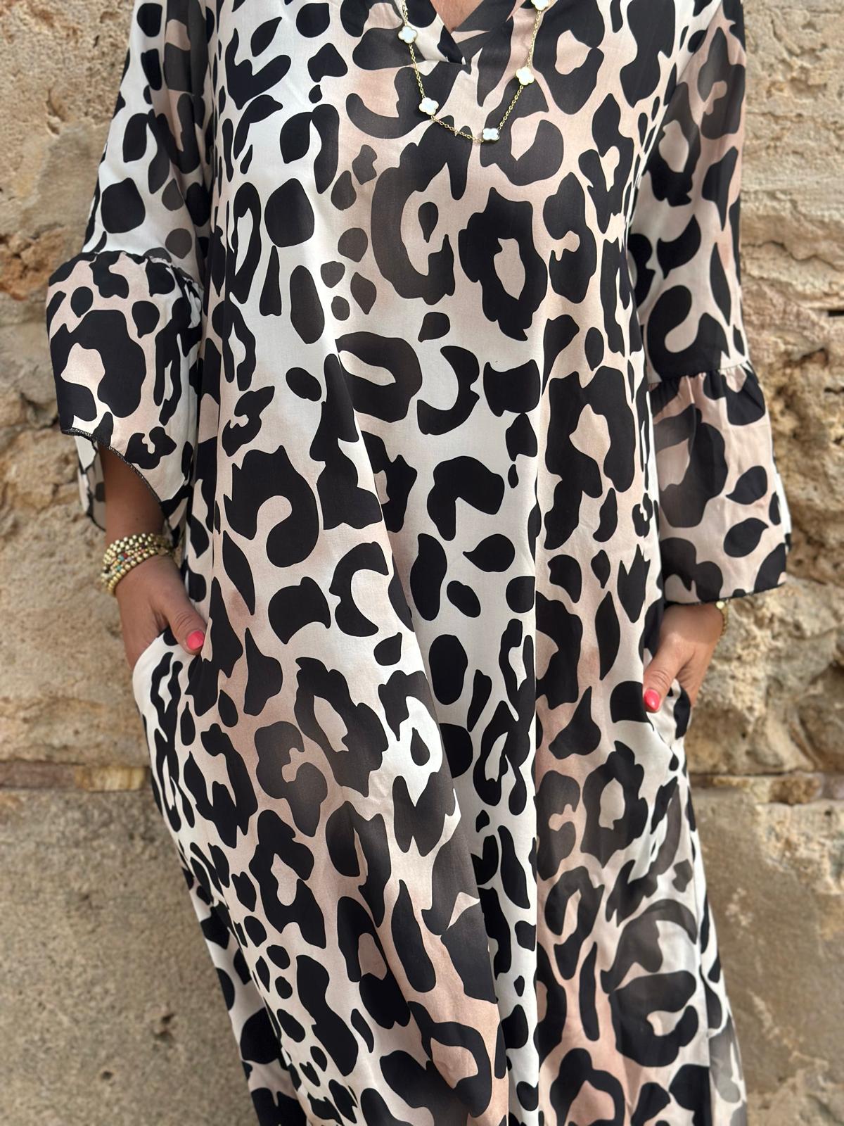 LOVELY LEO Kleid in DARK SAND