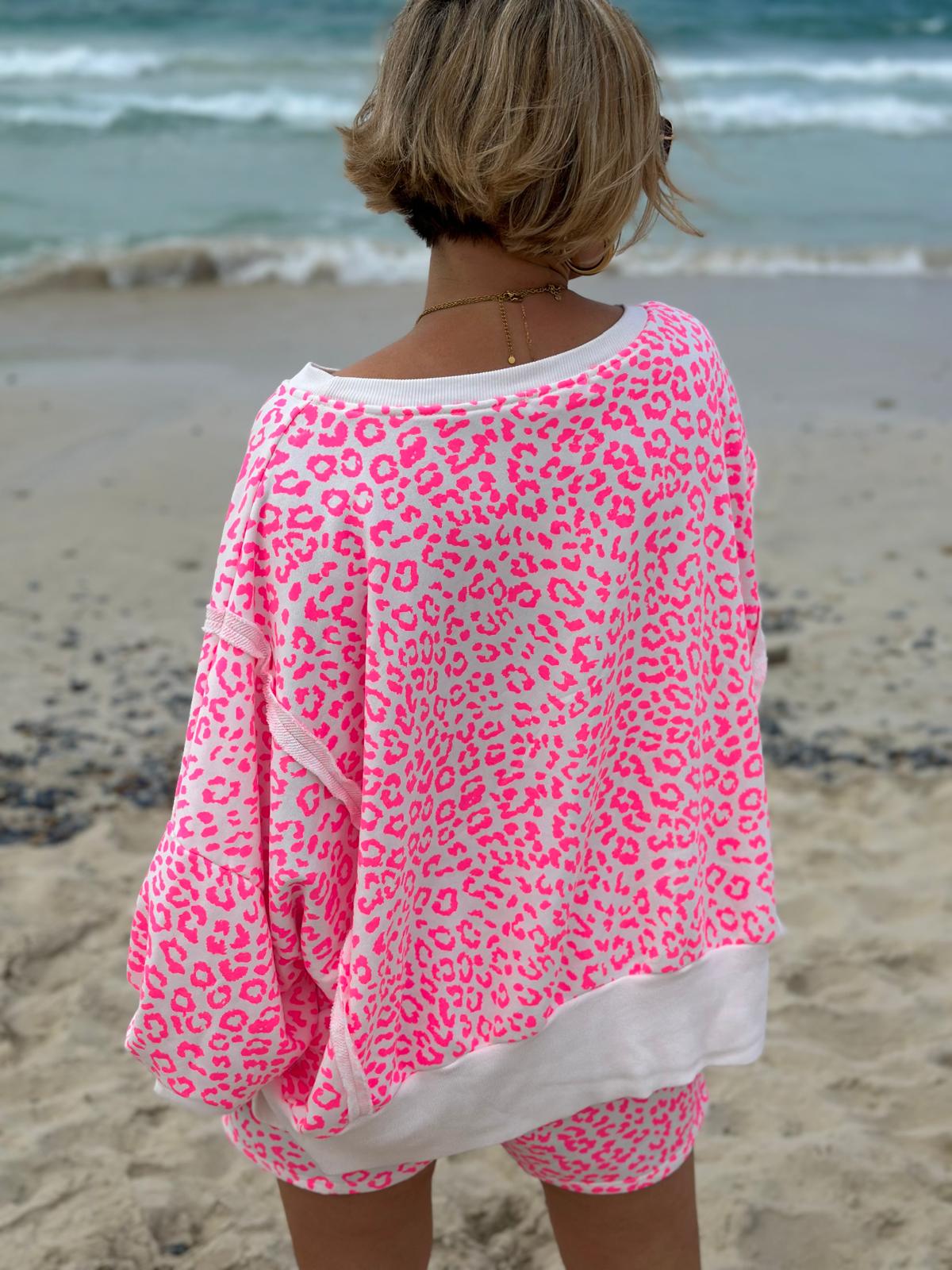 LEO LOVE Sweatshirt in PINKY