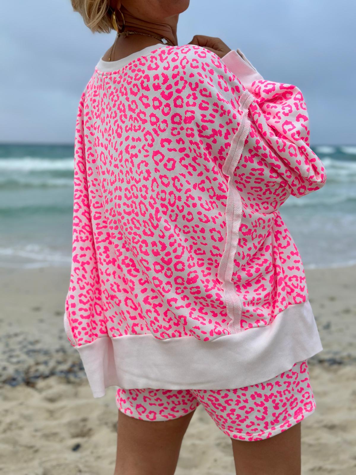 LEO LOVE Sweatshirt in PINKY